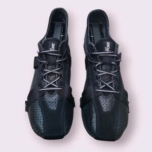 Pony Gate Vintage Y2K Sneakers – Mens 8.5 – Black Mesh Suede – Retro 2000s Style